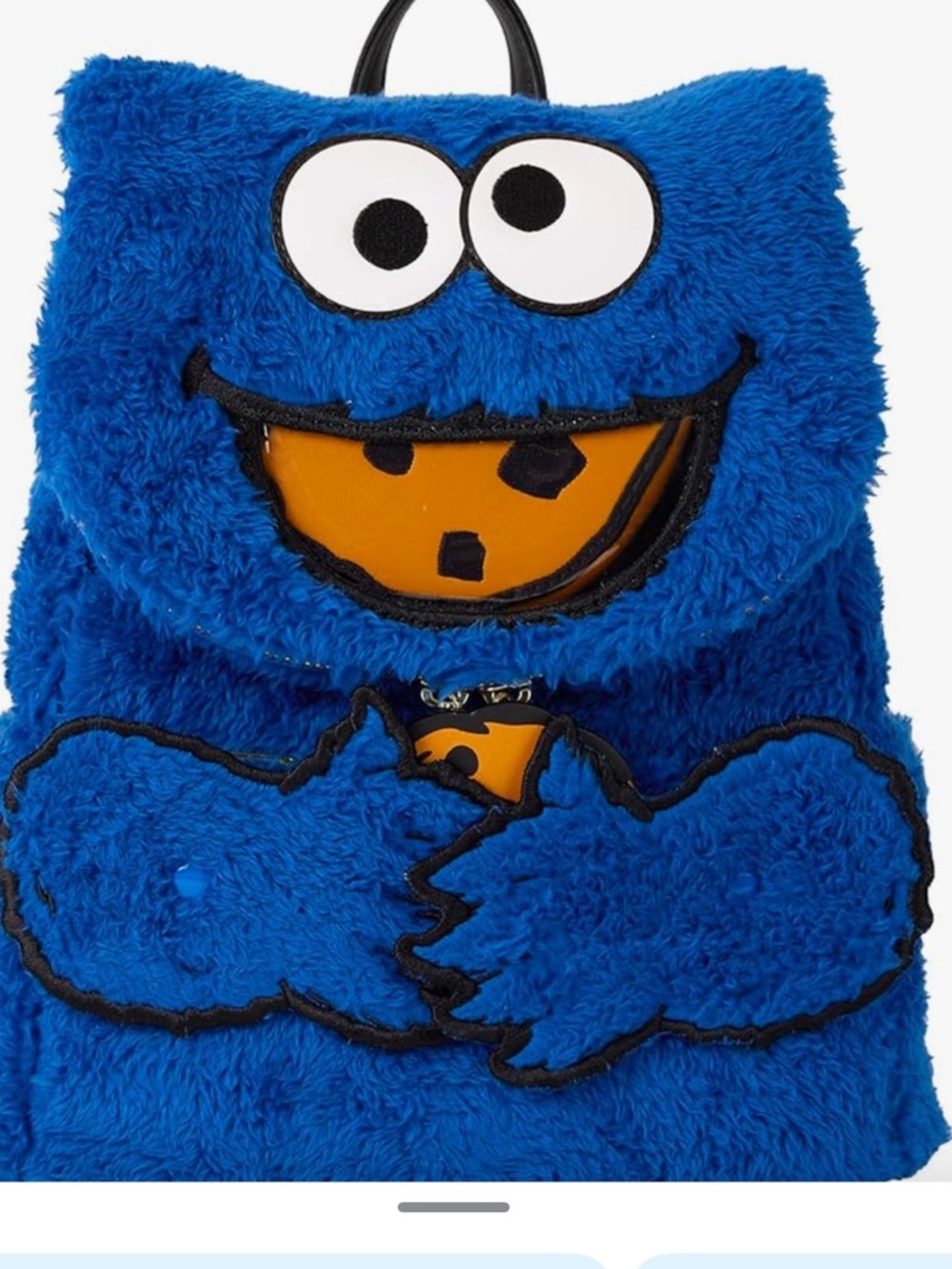 Loungefly Sesame Street Cookie Monster Plush Backpack & detachable coin purse